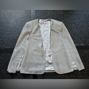 Zara caplet in silver sequin size Medium